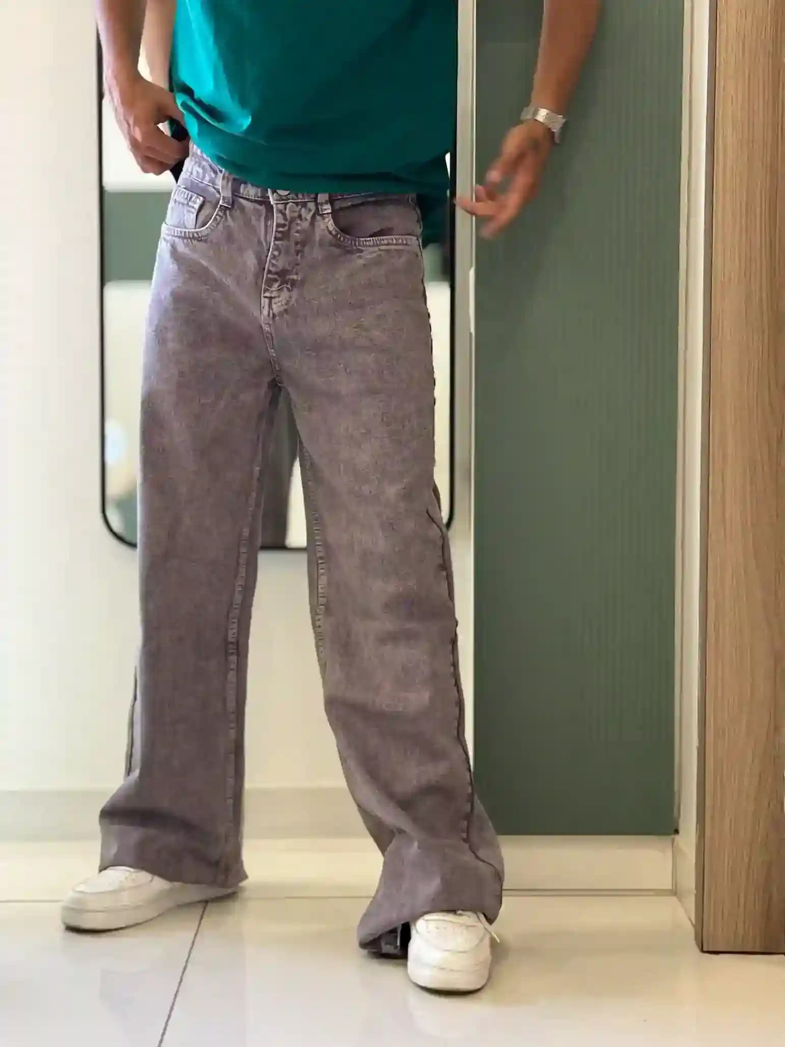 Purple Blast Genz Baggy Denims