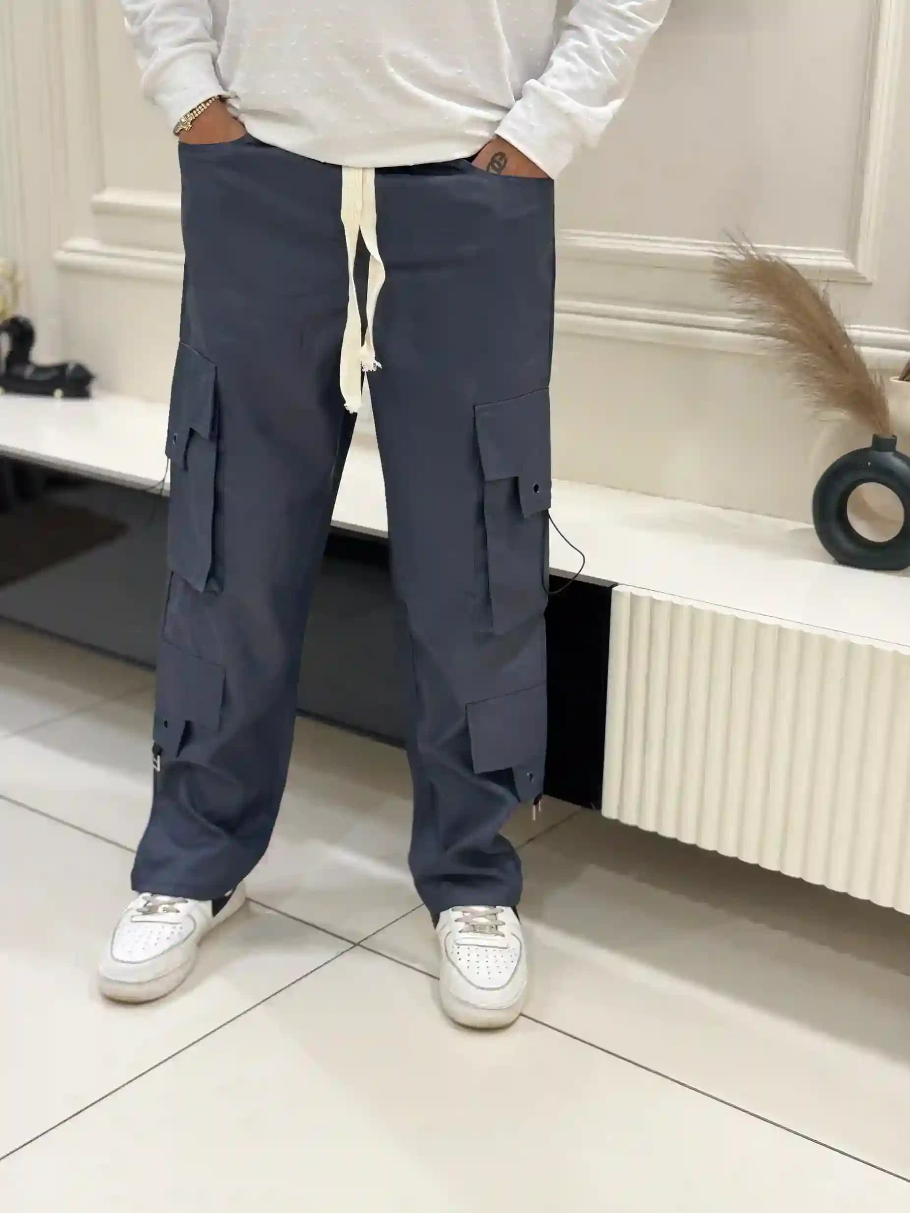 Steel Shade Korean Cargo Pant