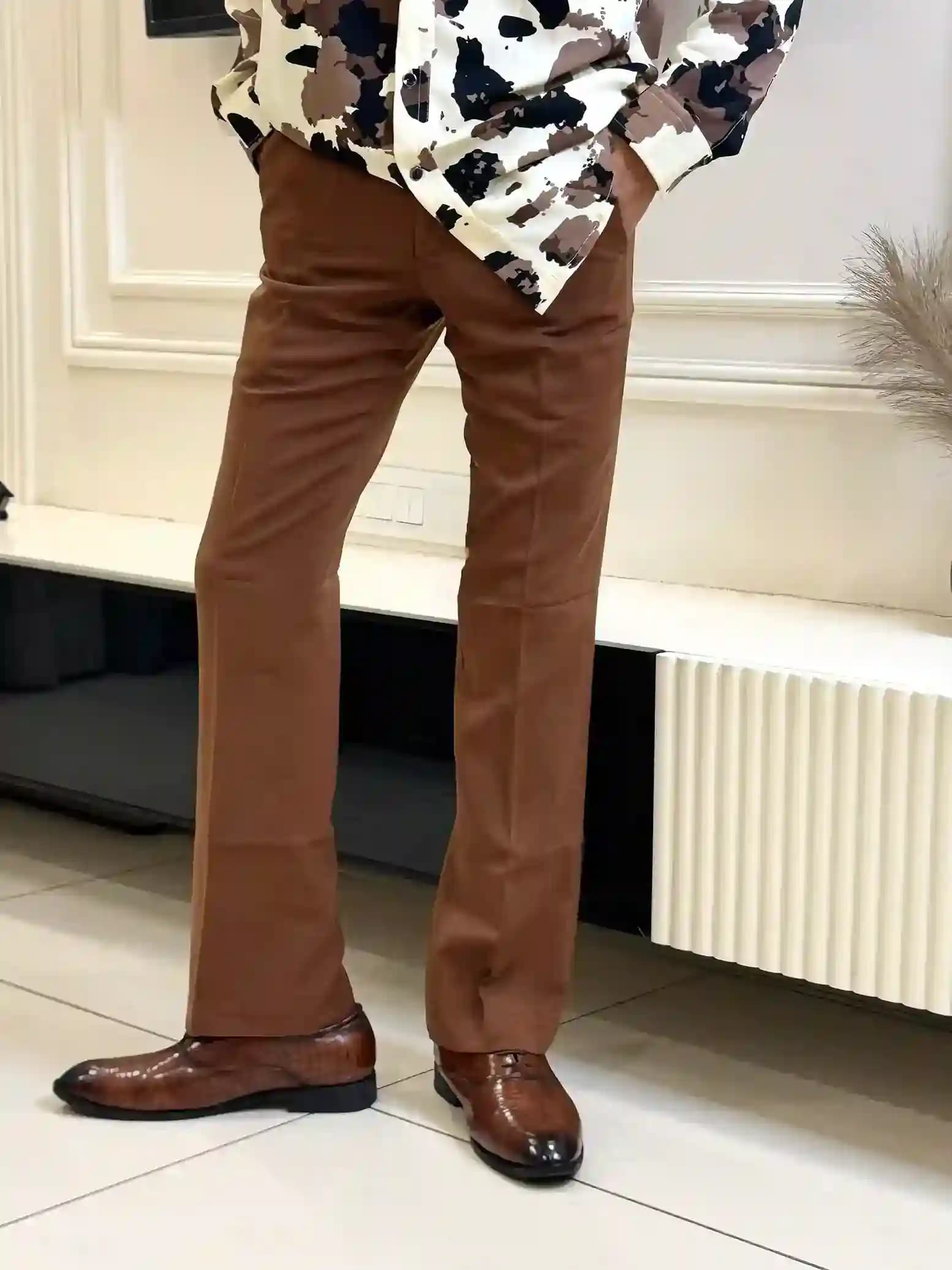 Deep Brown GC Bell-bottom Pant