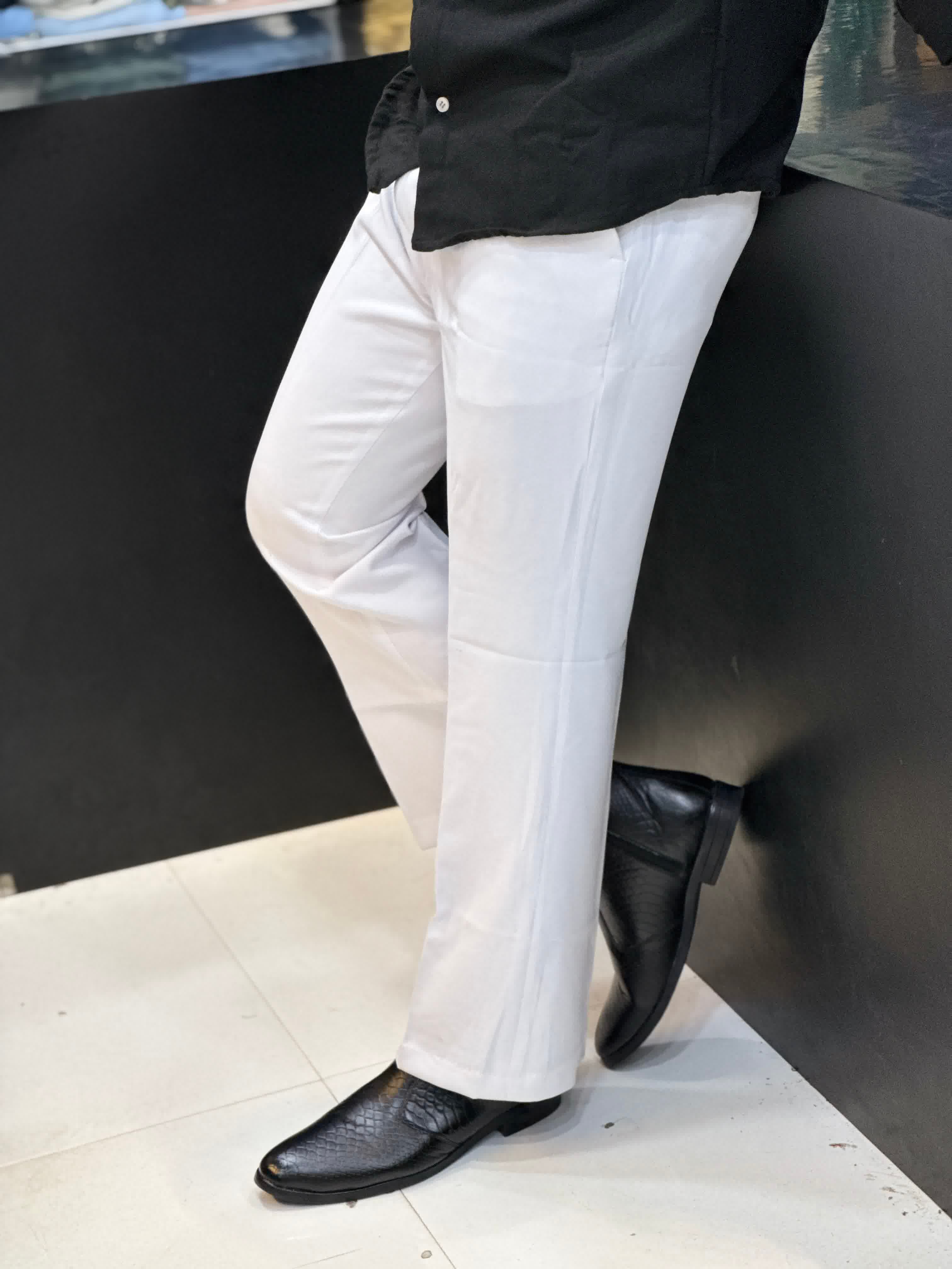 Rich White GC Bell-bottom Pant