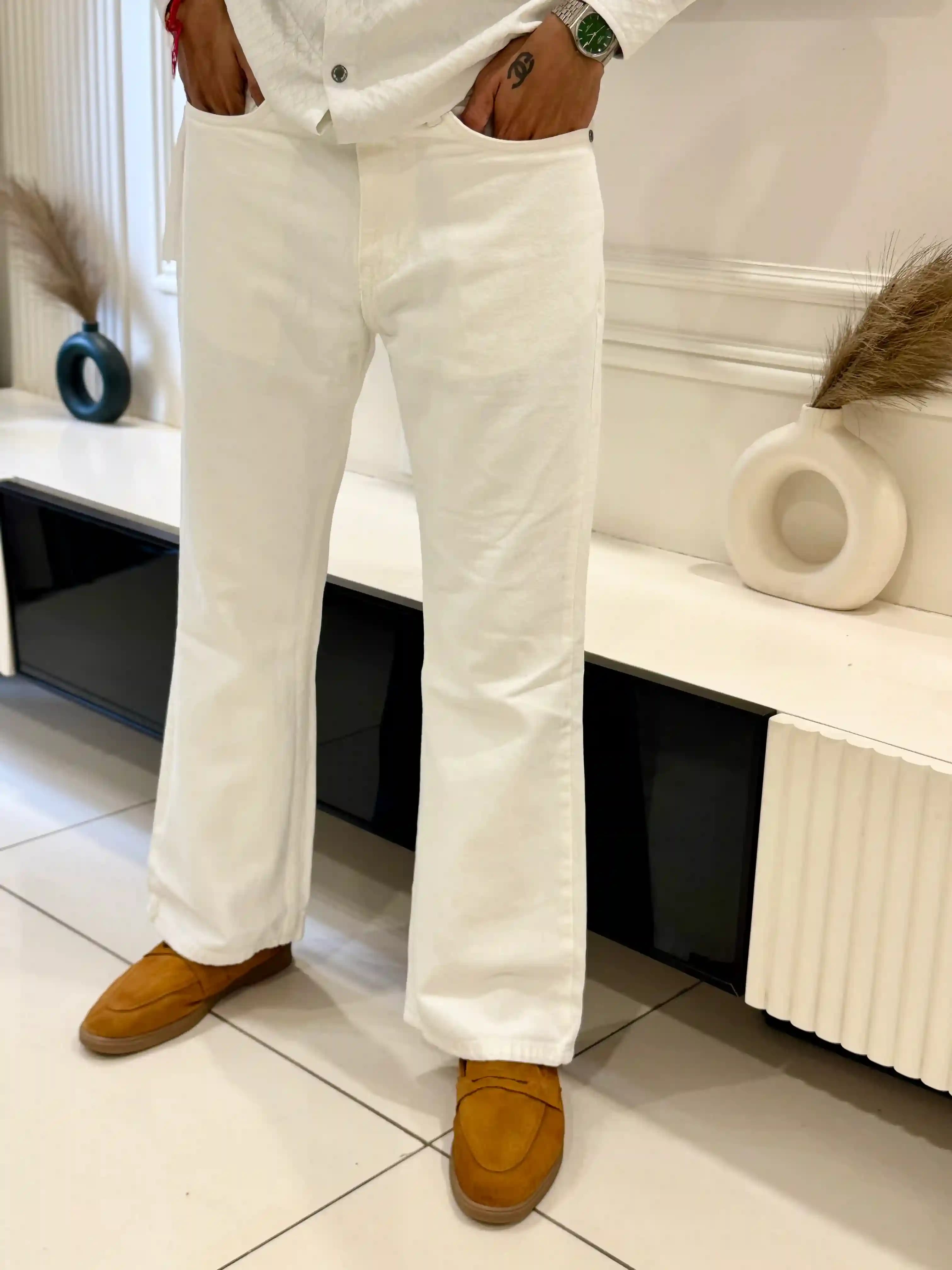 Rich white Vintage Boot-cut Pant